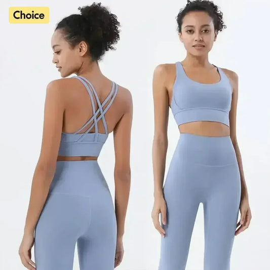 Sportswear Yoga Clothes Set Leggings and Tops Fitness Sports Suits Gym Clothing Bra Pants Sets Running Sport Outfit for Woman