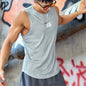 2024 newest Summer Gym Vest High Quality mesh Shirt Sleeveless T-shirts Men Tank Tops running Fitness Sports Vest men Clothing