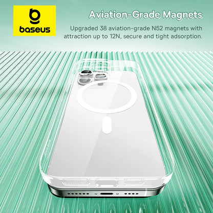 Baseus Magnetic Phone Case for iPhone 15 14 13 12 11 Pro Max Wireless Charging Cover For iPhone 15 14 Pro Max Magnet Clear Case