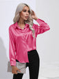 Satin Silk Long Sleeve Blouse