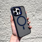 Magnetic Luxury Matte Armor Shockproof Holder Stand Phone Case For iPhone 11 12 13 14 15 16 Plus Pro Max Clean Protective Cover