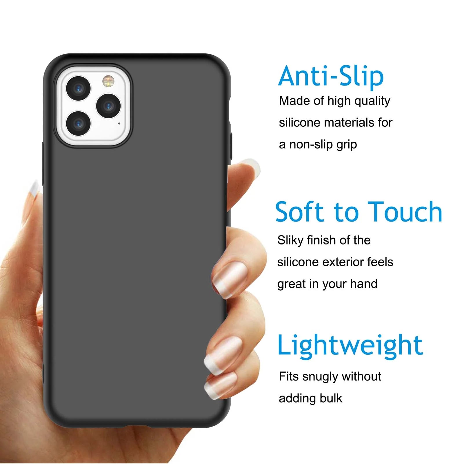 Cell Phone Cases for 6.1" Iphone 11,  Liquid Silicone Gel Rubber Shockproof Case Ultra Thin Fit Iphone 11 Case Slim Matte Surface Cover for Apple Iphone 11 2019 -Black